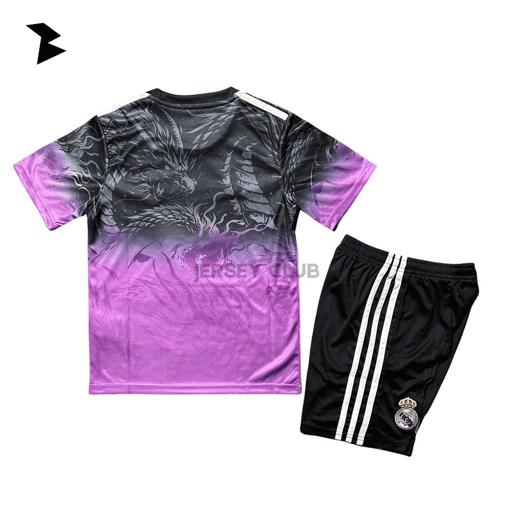 Real Madrid Edición Especial (Dragón Fuego Violeta) 2025/26 - Versión Fan Niño