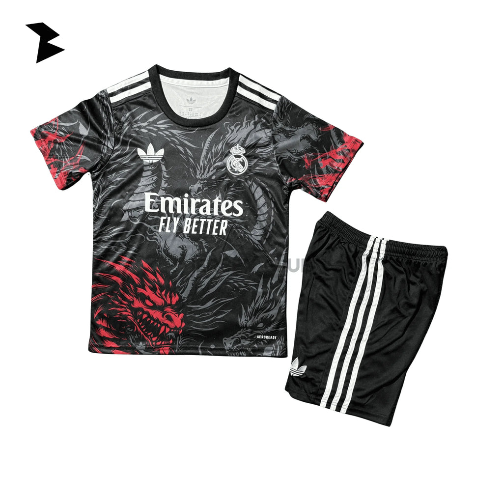 Real Madrid Edición Especial (Dragón Fuego Rojo) 2025/26 - Versión Fan Niño