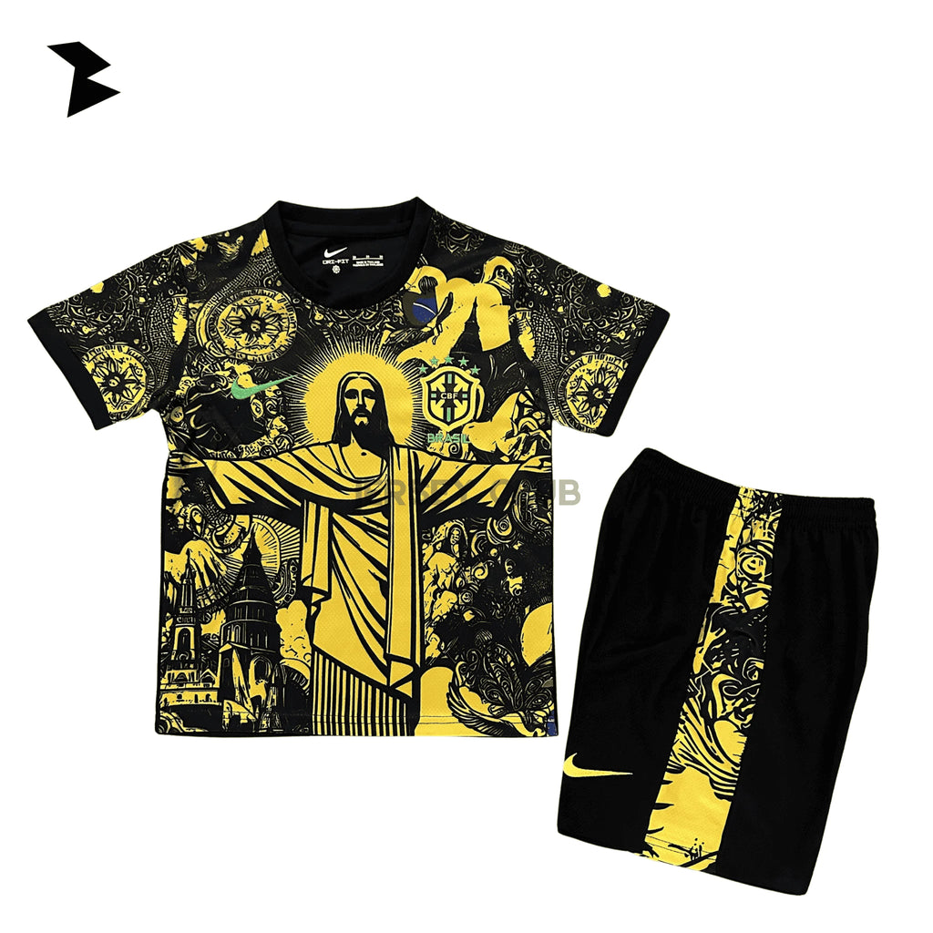 Brasil Edición Especial (Cristo Redentor - Negro/Oro) 2024/25 - Versión Fan Niño